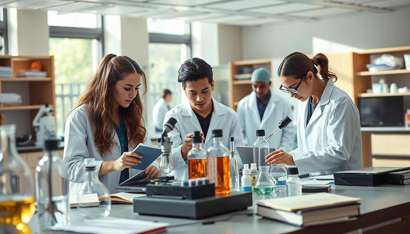 Student preparing for exams with study materials