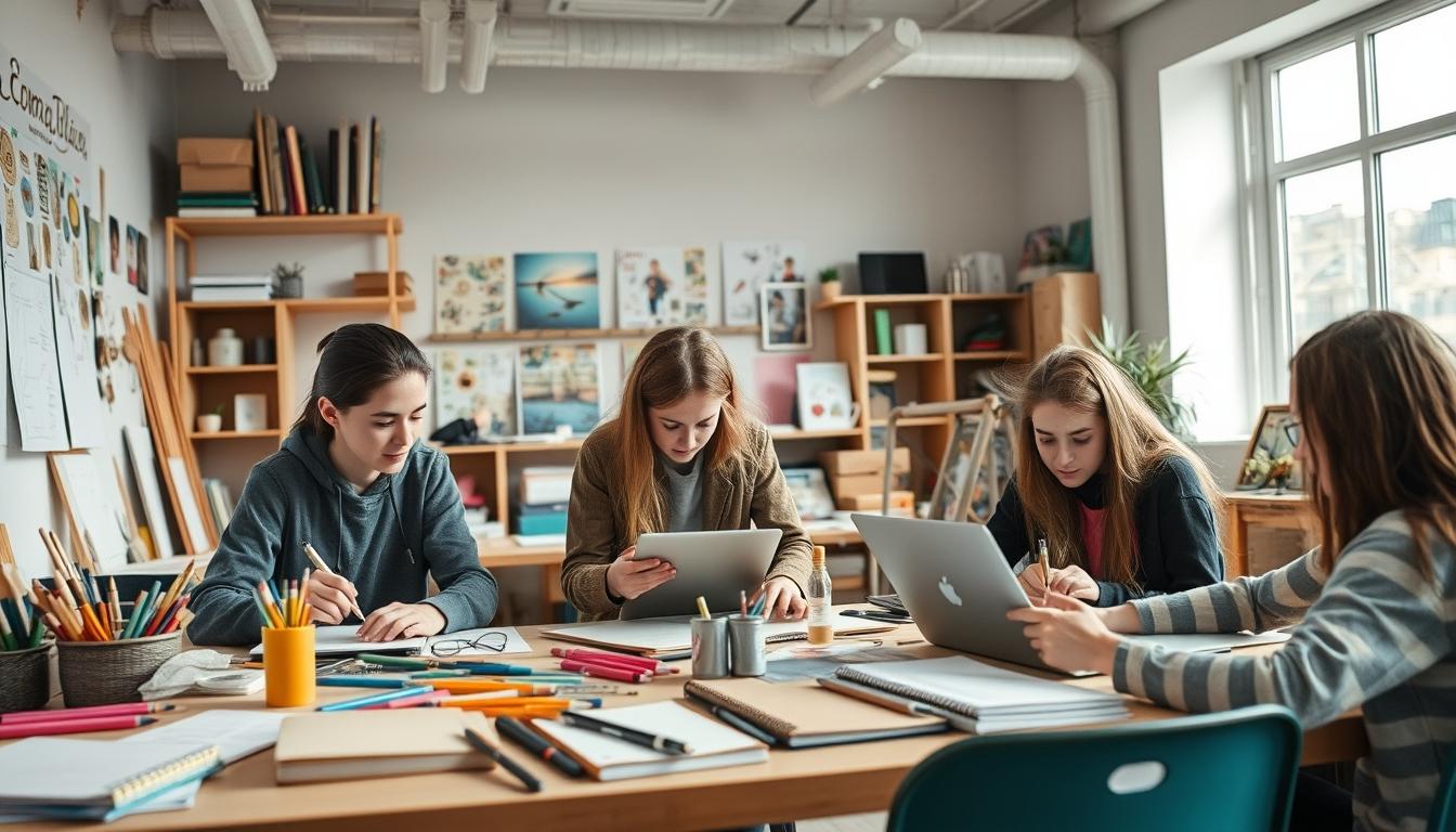 Student developing practical and academic skills